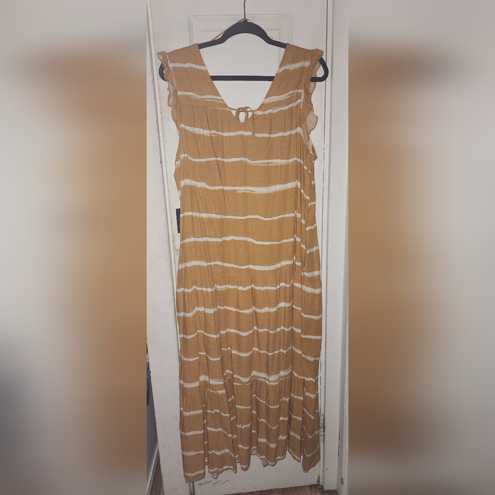 Women's Simply Vera Vera Wang Tiered Midi Dress XL $74 Retail